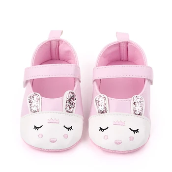 

1 Pair Newborn Baby Cartoon Sneaker Rabbit Stitchwork Anti-slip Single Shoes Sneaker Baby Shoes Girls