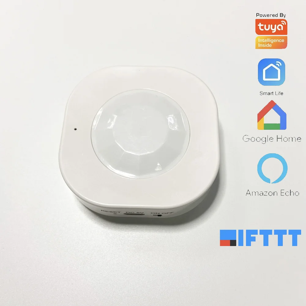 Tuya wireless WIFI PIR Motion sensor Standalone Ceiling Infrared alarm detector security body movement sensor recharge battery