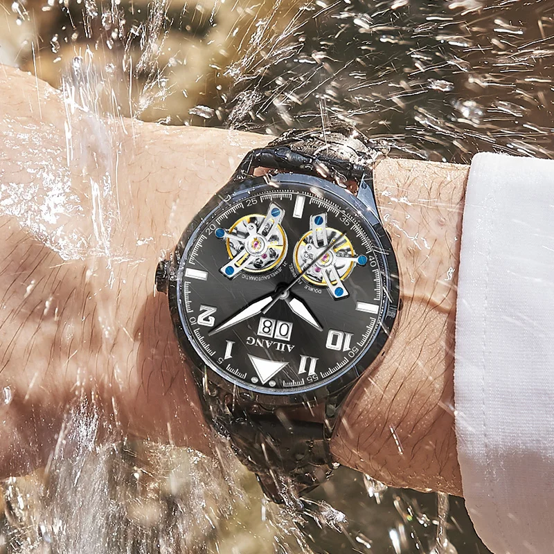 AILANG мужские часы роскошные брендовые наручные механические Tourbillon