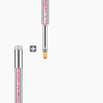 

Nail Art Pen Brush UV Gel Acrylic Painting Drawing Liner Polish Brush Tip Therapy Pen Nail Brush With Silicone Nail Stamper Seal