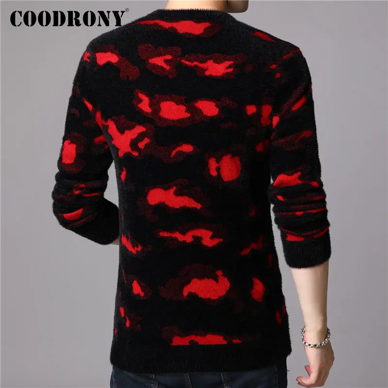 COODRONY Brand Winter Sweater Men Casual O-Neck Pull Homme Thick Warm Cotton Fleece Pullover Men Clothes Jersey Hombre Top 91124