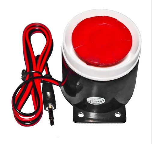 

DC 12V Large Sounds Wired Strobe Flash Siren Mini Wired Horn to threten Thief