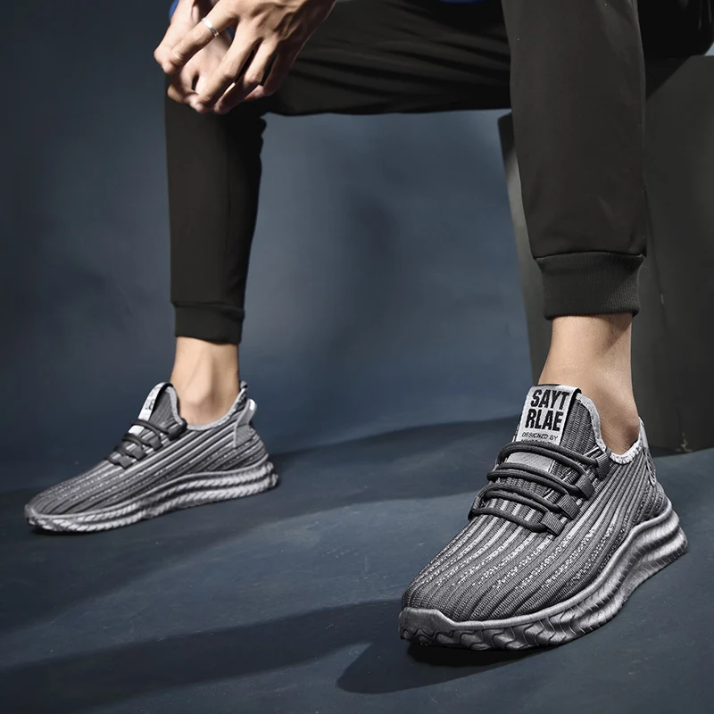 

2019 New Men Sneakers Tenis Masculino Breathable Casual No-Slip Men Vulcanize Shoes Male Air Mesh Lace Up Wear-Resistant Shoes