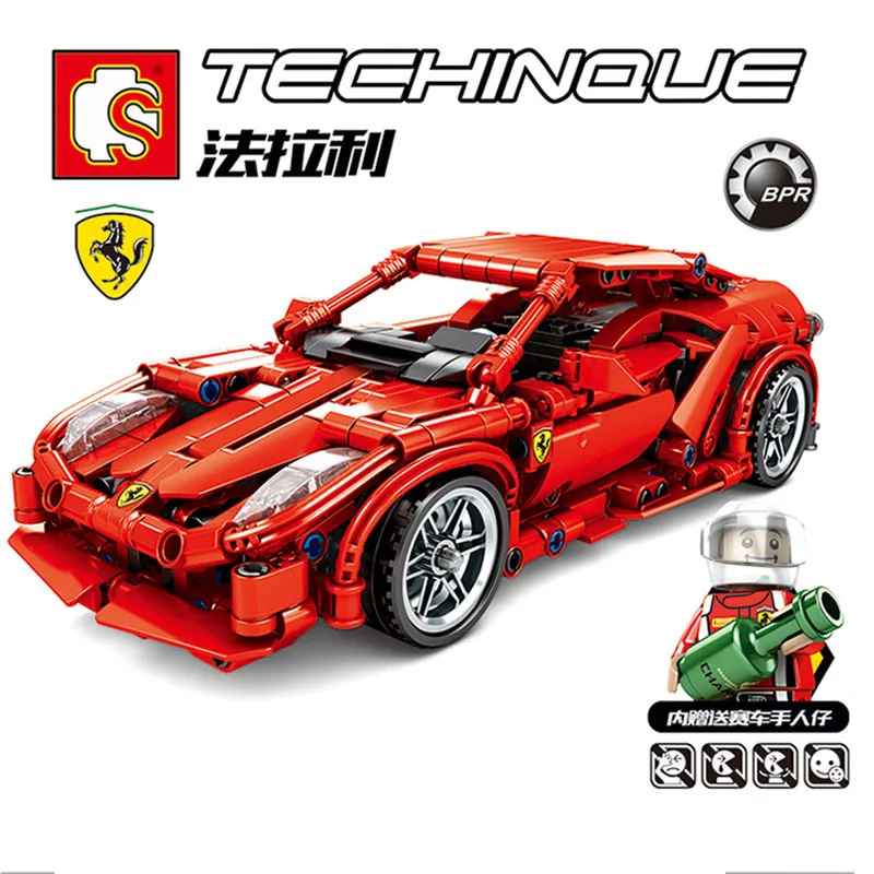 

Factory Price Ferrari Small Particles Assembled Building Blocks Warrior Car Children'S Educational Splicing Toys Car Model