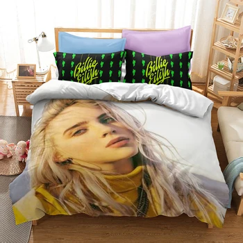 

Popular Billie Pattern Duvet Cover with Pillowcase Printed Bedding Set Single Double Twin Full Queen King Size for Bedroom Decor