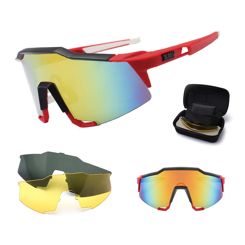 

Polarized Cycling Glasses 3 Lens Clear Bike Glasses Eyewear UV400 Outdoor Sport Mountain Bike Glasses Men's Women Cycling Eyewe