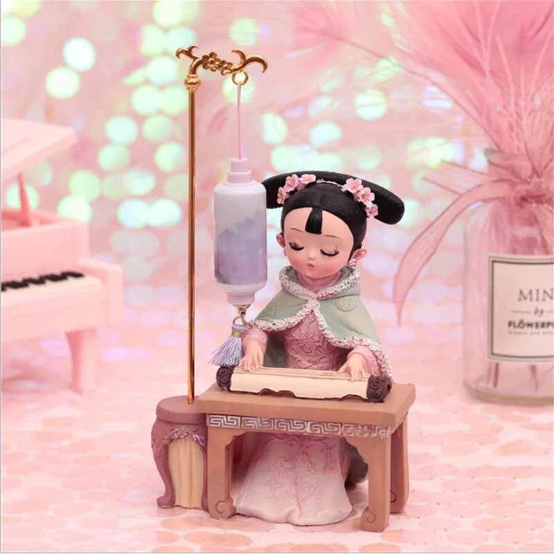 Фигурка принцессы, куклы, светодиодный ночник для девочек, игрушки для детей, подарок на день рождения, украшение дома - Цвет: 4