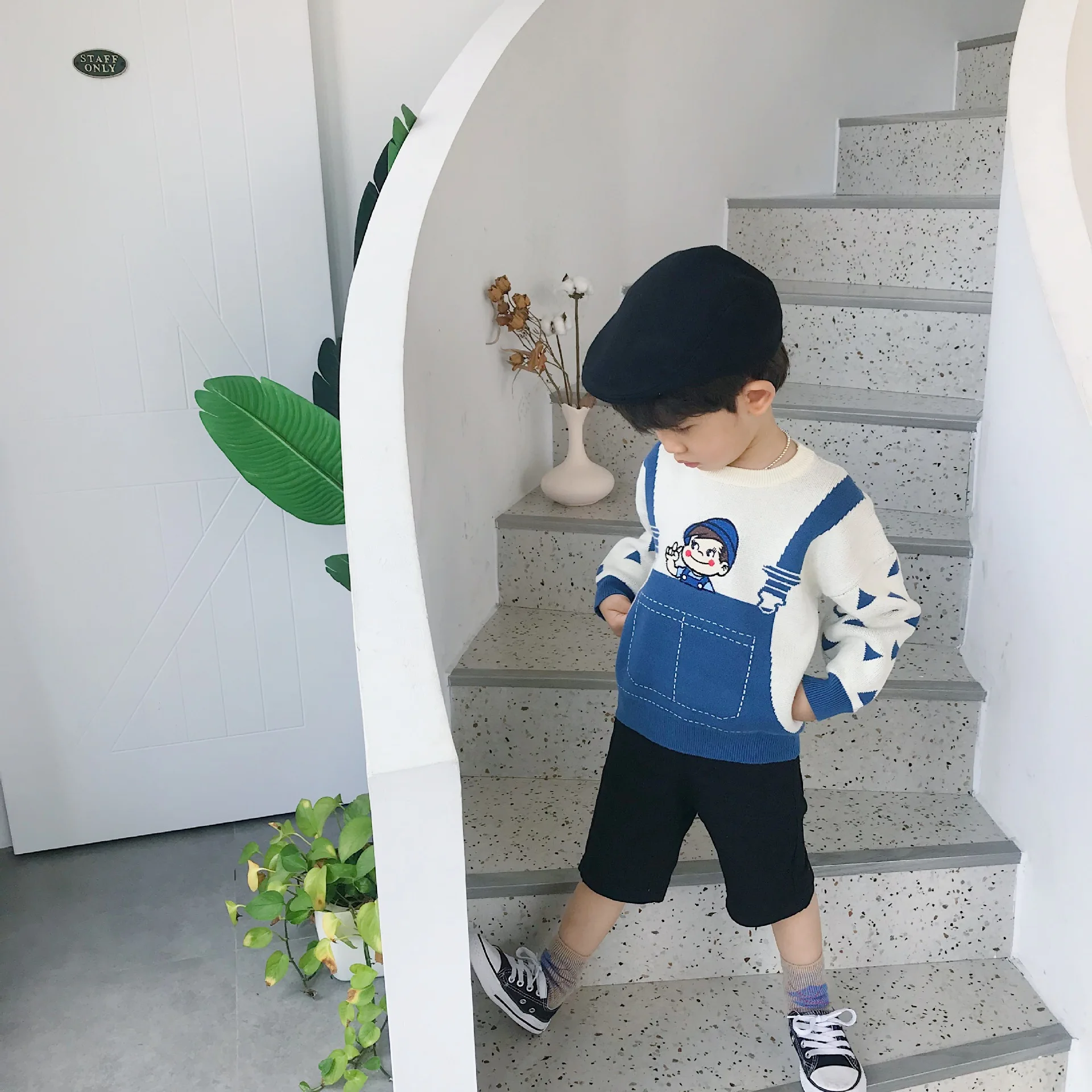 Tonytaobaby/осенне-зимнее платье; Новинка; свитер для маленьких девочек и мальчиков; хлопковый свитер с рисунком; детские свитера