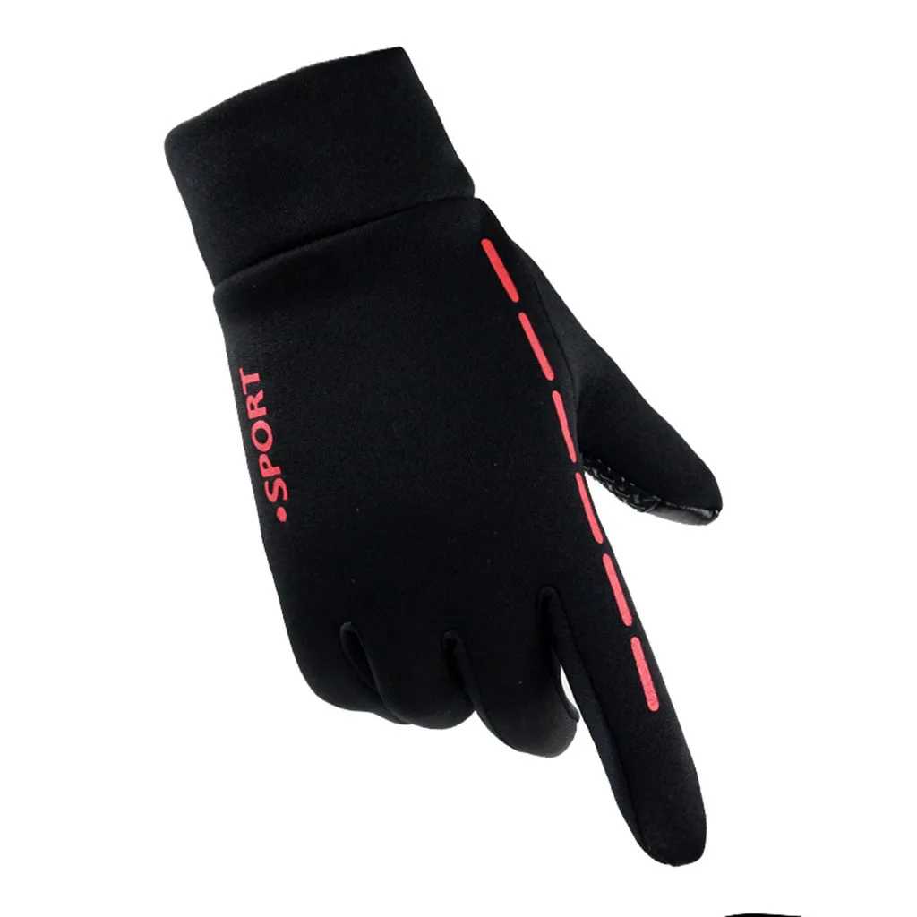 Тактические перчатки зима модные варежки с буквенным принтом для телефона с экранным экраном для вождения, езды на велосипеде, бега мужские перчатки Handschoenen