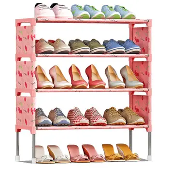 

Multi Functional Assemble Adjustable Shoe Rack Living Room Cabinet Foldable Storage Home Durable Dustproof Shoe Organizer Shelf