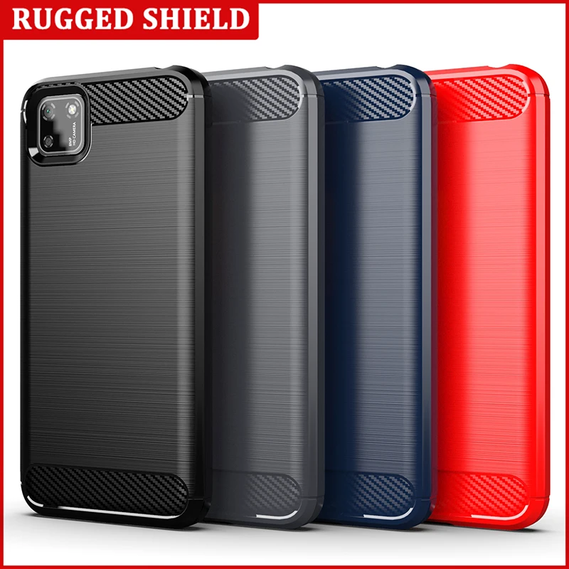 For Huawei Honor 9S Carbon fiber Cover Phone Case Bumper Full Protection Shockproof for Y6p Y5p | Мобильные телефоны и