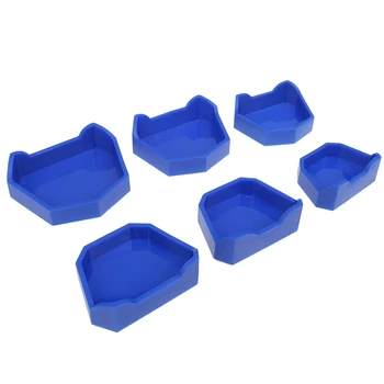 

6Pcs/set Dental Model Base Set Dental Mold Plaster Base Denture Tray Dental Lab Former Base Kit Oral Hygiene Care 3 Sizes