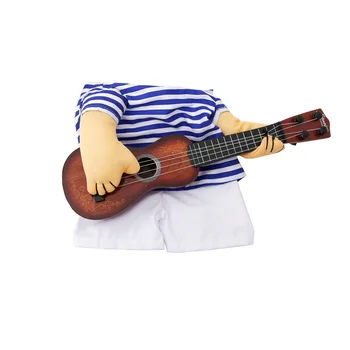 

Pet Dog Guitarist Turned A Funny Guitar Clothing Funny Guitar Clothes Dog Costumes for Small Dogs