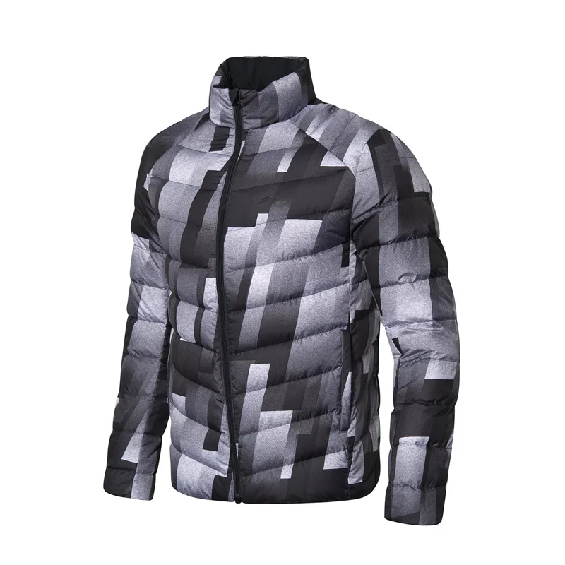 (Break Code) Мужской тренировочный короткий пуховик Li Ning двусторонний 90% белый утиный