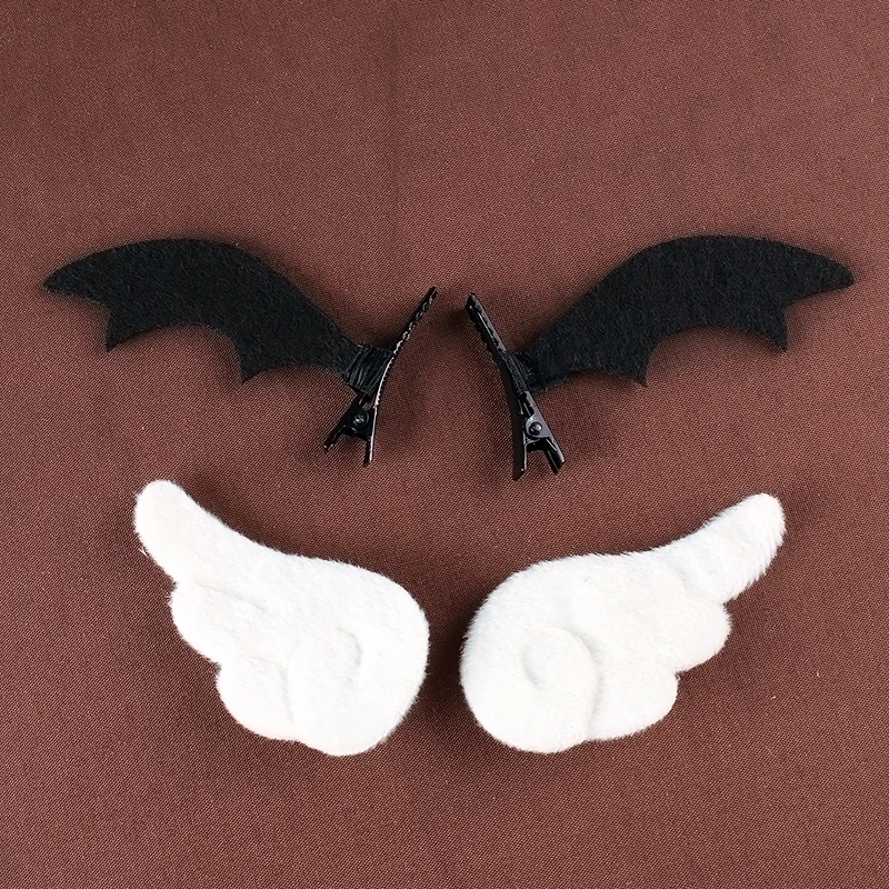 ロリータ 女の子のための天使の羽 小さな悪魔のようなヘアピン 柔らかい姉妹 ヘアアクセサリー Costume Accessories Aliexpress