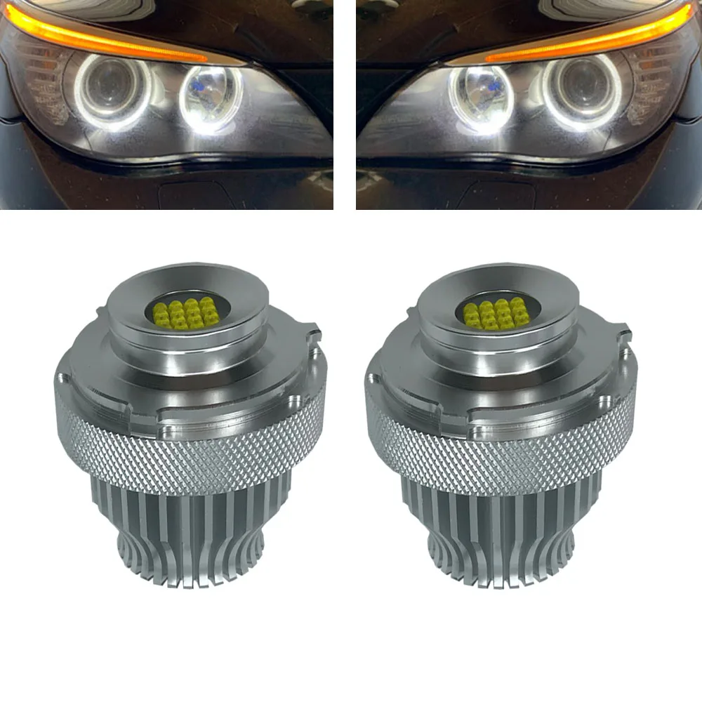 thumbnail image 2 of Ricoy 40W H8 LED Angel Eyes Bulbs - Bright White 6000K, Error-Free For BMW 1/3/5/X5/X6/Z4 (Plug & Play) 2 of 13