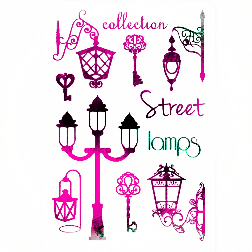 

PANFELOU 11*16cm Street lamp Transparent Silicone Rubber Clear Stamps cartoon for Scrapbooking/DIY Christmas wedding album