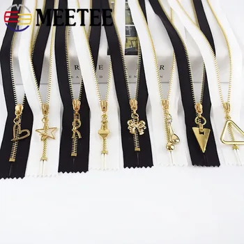 

3pcs 20/30cm 3# Metal Zipper Close-End Auto Lock Zip Puller Head Decor DIY Bag Purse Garment Sewing Tailor Accessory Meetee