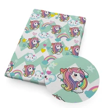 Давид аксессуары 50*145 см единорог Радуга полиэстер хлопок ткань DIY швейная одежда куклы Дети Домашний текстиль украшения, 1Yc7811