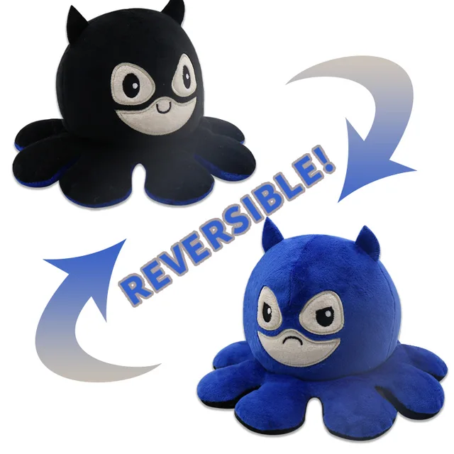 10pcs Tow-sidee Marvel Plush Birthday Spiderman Iron Man Stuffed Reversible Toy Cotton Multifunction Sad Toy Kids Christmas Gift 1