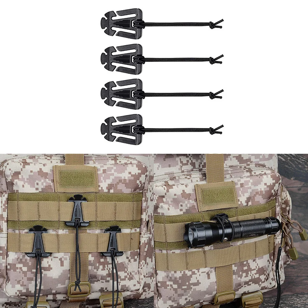 Carabiner Clips Mini Pack Of Molle Attachment Accessory For Tactical Backpack Vest 13pcs With Belt Keychain D-Ring Grimlock Carabiner Molle Gear