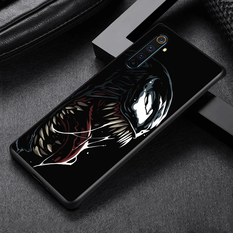 Marvel-venom- For OPPO Find X3 X2 R17 Lite Neo F19 F11 Pro Plus 5G K5 K3 R15 R9S F9 F7 F5 Black Soft TPU Phone Case