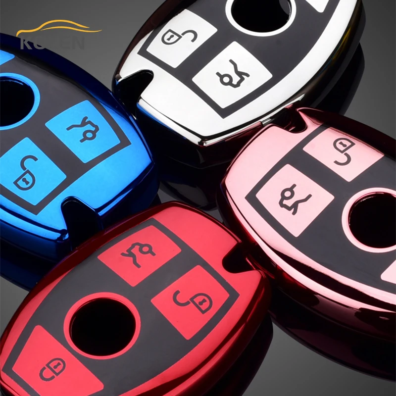 TPU Car Remote Key Case Cover Fob For Mercedes Bnez CLA GLC GLA GLK W203 W210 W211 W204 W176 A B C R Class AMG key case key case cover remote control case cover