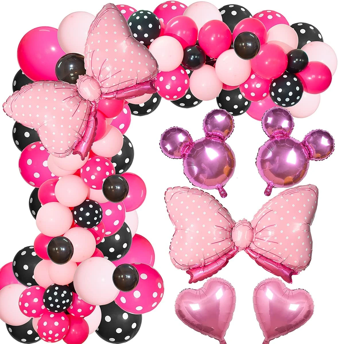 Kit de arco de guirnalda de globos de Minnie Mouse, decoración de globos  rosa y negro para fiesta de cumpleaños de niñas, decoraciones para Baby  Shower, 119 piezas|Globos y accesorios| - AliExpress