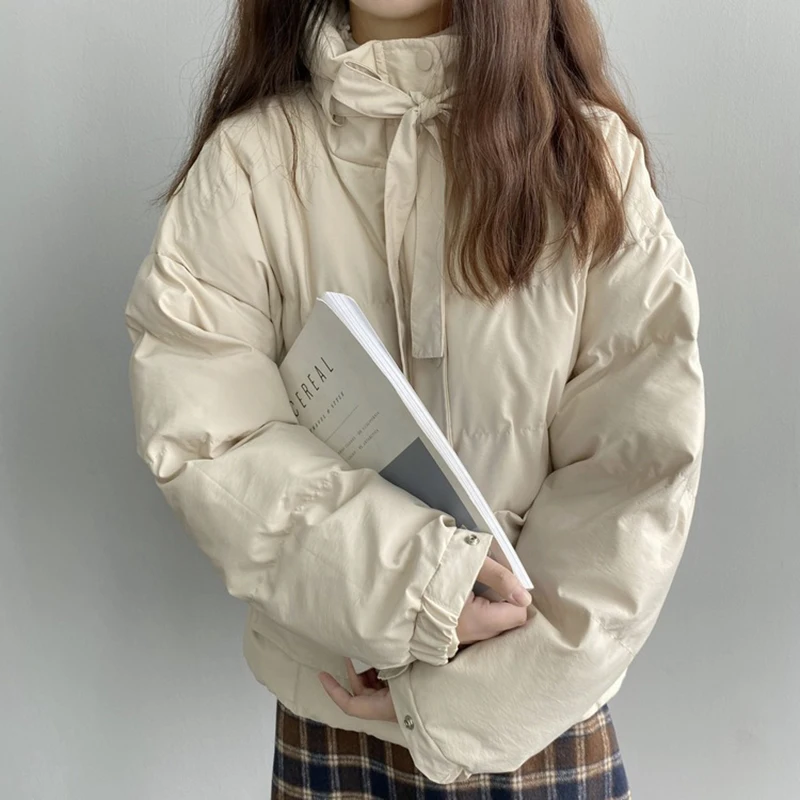 winter down jacket women 2019 New casual solid turtleneck coats thick warm parkas female outerwear manteau femme hiver | Женская одежда