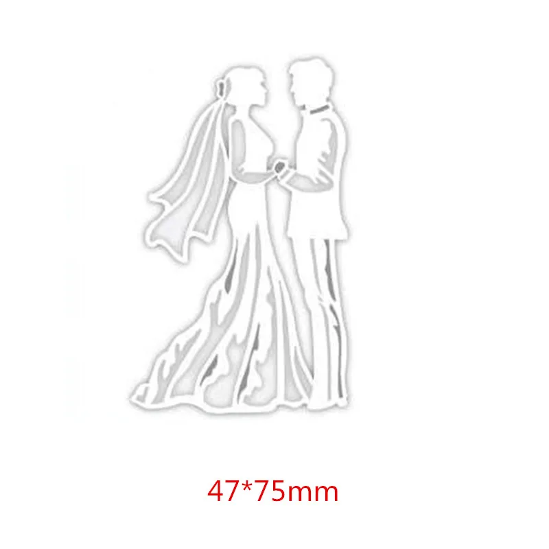 

Wedding Couple Get Married Human Frame Metal Cutting Dies DIY Cards Decorate Craft Embossing Paper Template For New Die Cut 2019