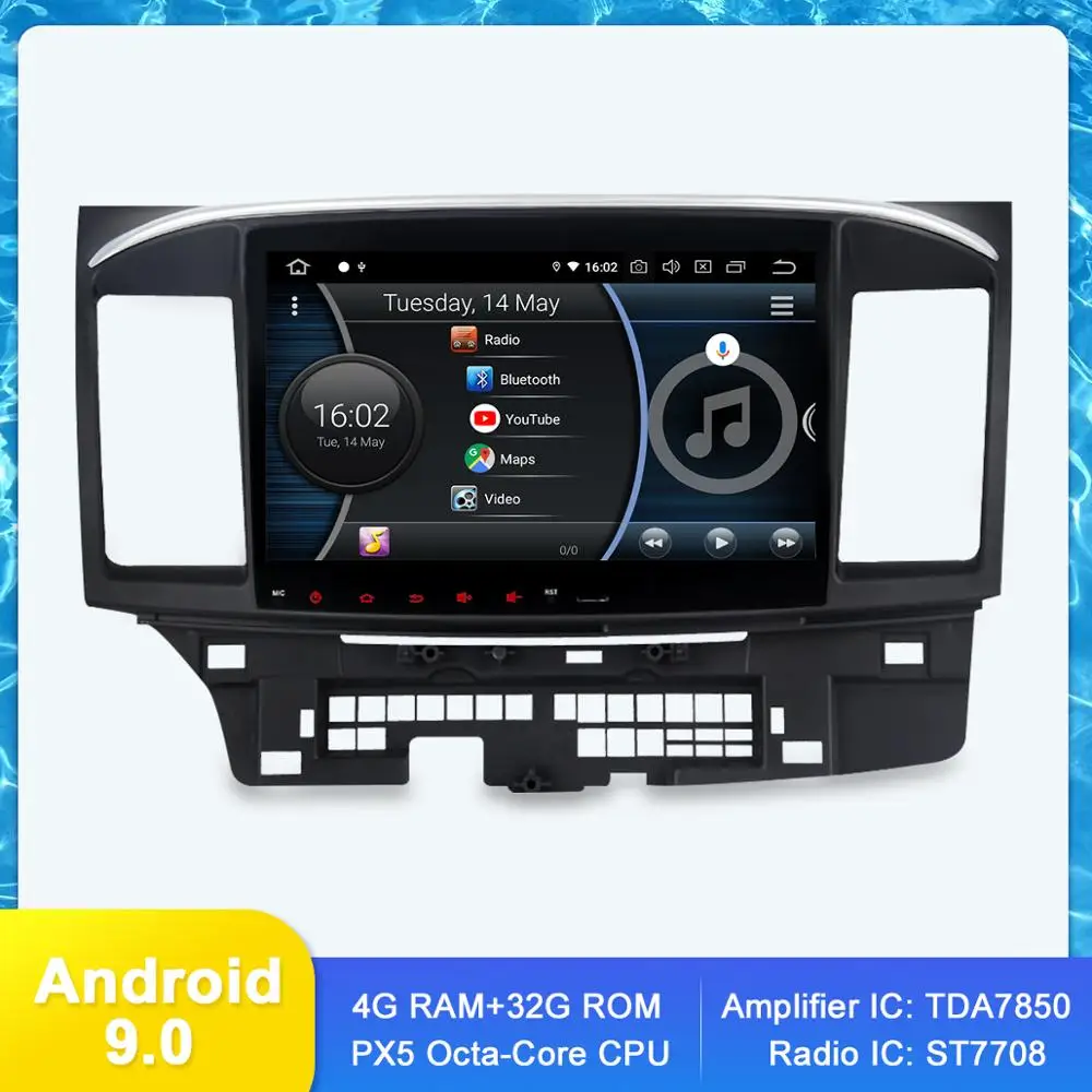 Русский запас 10 2 &quotAndroid 9 0 стерео для Lancer EVO 2007 2008 2009 2010 2011 2012 2013 2014 2015 2016 2017 радио