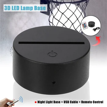 

Acrylic 3D USB Cable Gift Base Blocking Led Night Light Remote Control Lightweight Modern Decoration Remote & No Remote Durable