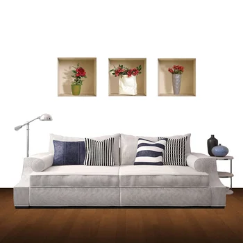 

Hot Art Magic 3D Vase Murals Removable Wall Sticker Flowers Decals for Living Room Bedroom Sofa Home Decor Hotel Coffee Art Deco