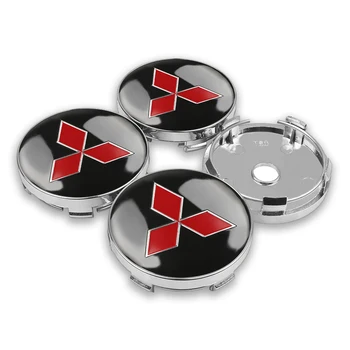 

4pcs 56mm 60mm Wheel Center Hub Caps Car Emblem Logo Wheel Center Cap for Mitsubishi Lancer 10 9 Outlander 3 ASX L200 Competitio