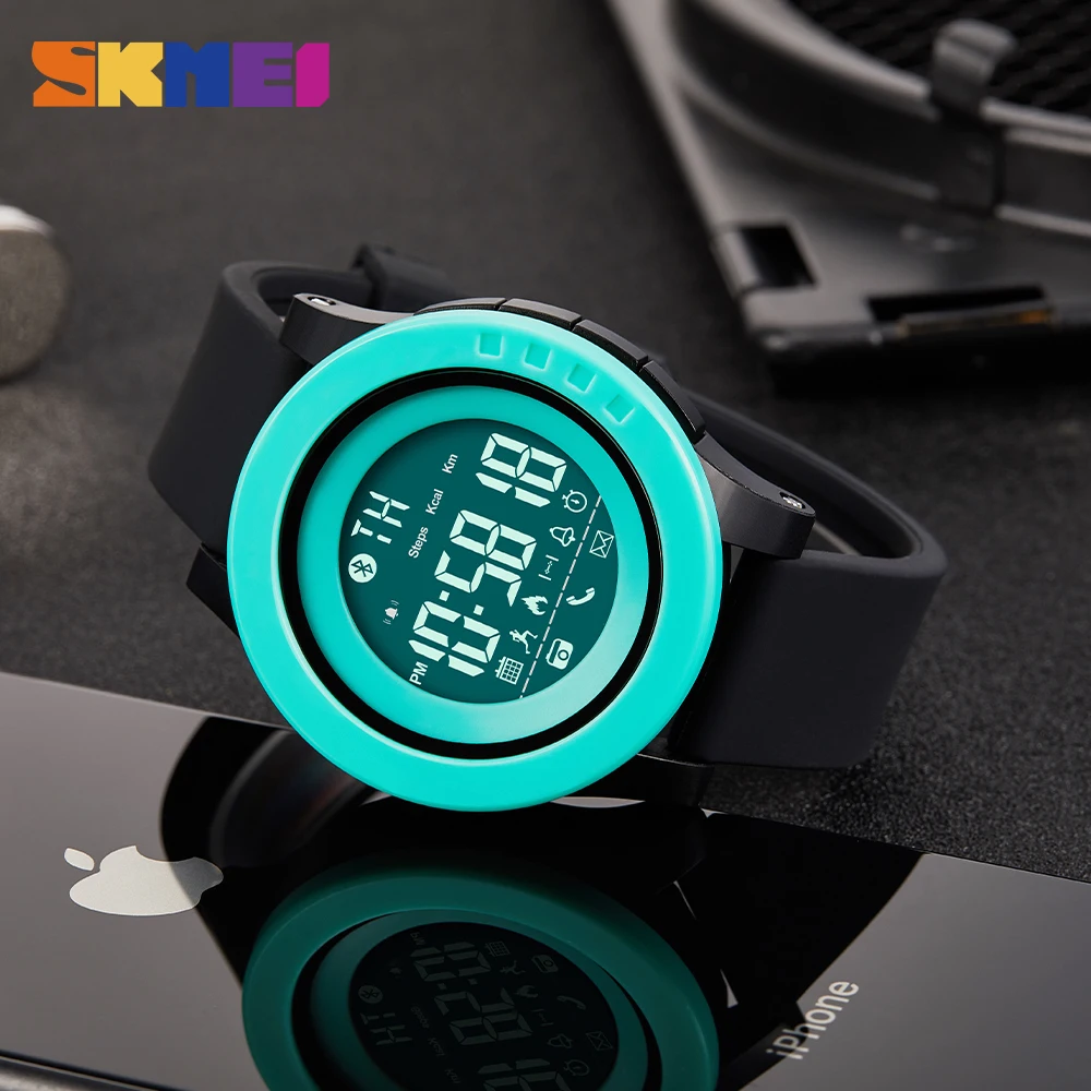 SKMEI Мужчины Спорт Смарт часы Функция шагомер калорий Bluetooth цифровые расстояние