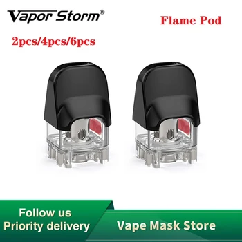 

2pcs/4pcs/6pcs Original Vapor Storm Flame Pod 2.5ml Capacity Cartridge for Vapor Storm Flame Pod Kit Vape E-cigarette Vaporizer