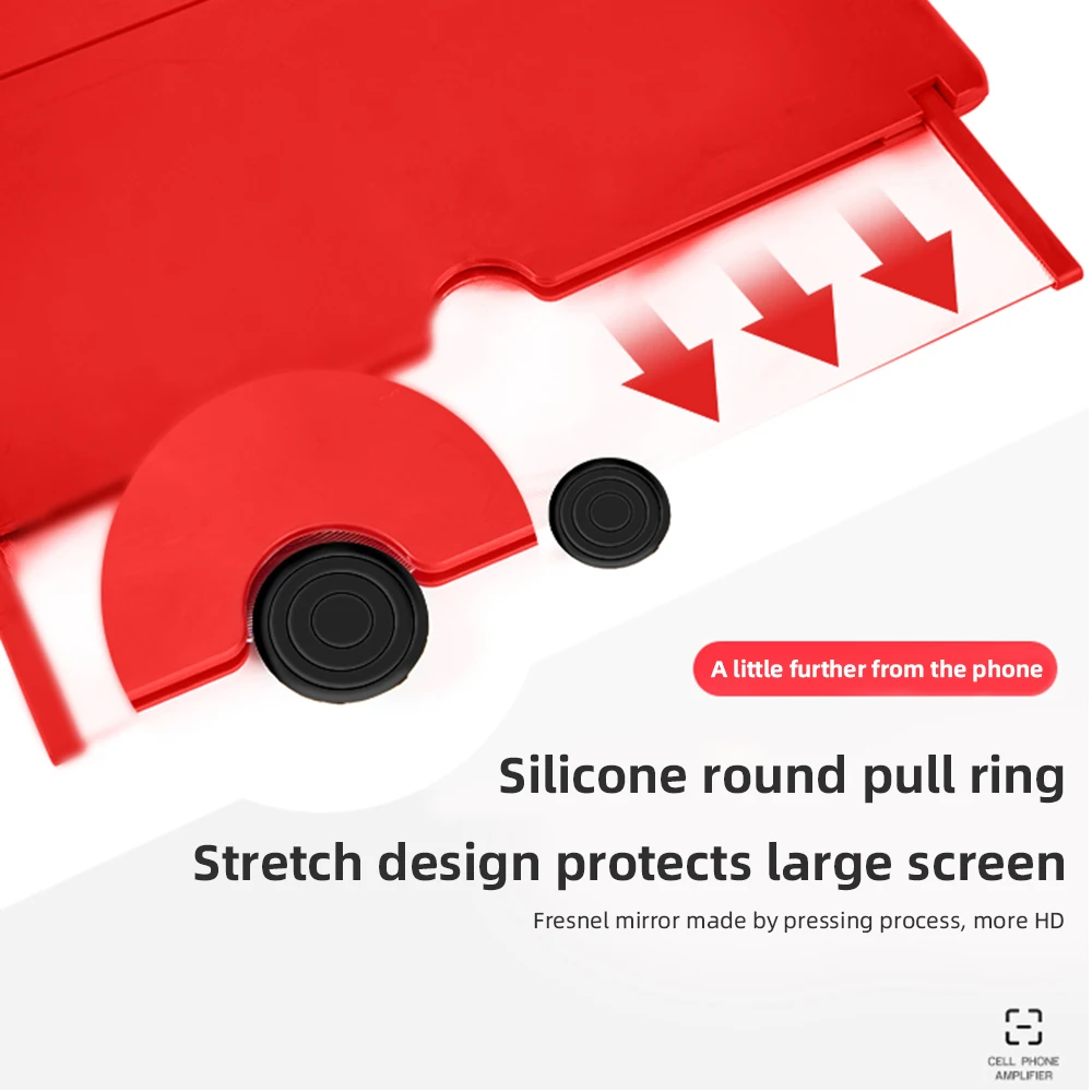 TISHRIC 12 дюймов Универсальный гибкий держатель для сотового телефона 3D HD Moile экран телефона Maginfer кронштейн Стенд планшет для iphone амфифер