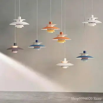 

Nordic Modern Pendant Light Colorful Umbrella Led Hanglamp Dining Room Led Pendant Lamp Indoor Lighting Fixtures LED Bulbs White