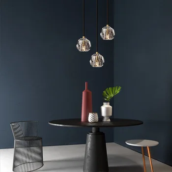 

Modern Luxury K9 Crystal Pendant Lights Led Nordic Gold Hanging Lamp for Living Room Kitchen Light Fixtures Luminaire Home Decor