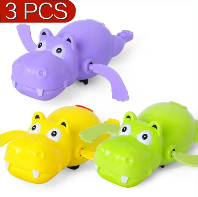 3PCS Детские Мультяшные морские животные Черепаха водная игрушка набор детский классический заводной плавательный душ ванна пляжная Ванна игрушки для детей - Цвет: 3PCS