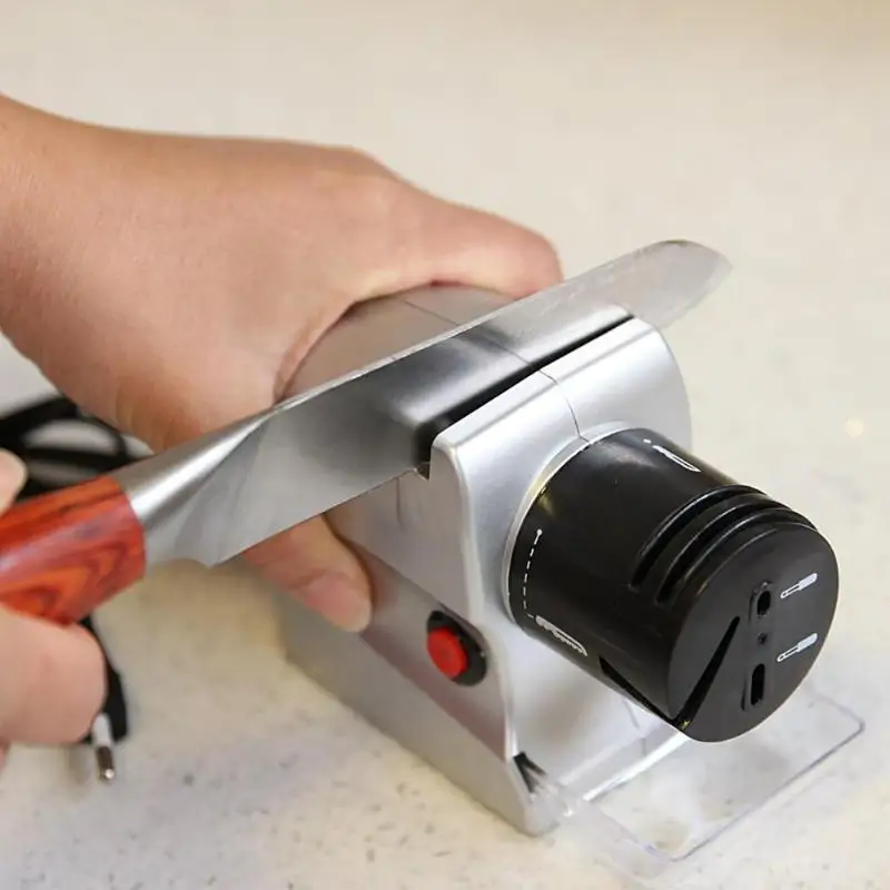 Electric Knife Sharpener Speedy Automatic Self-abrasive Diamond Ceramic Stainless Steel Sharpening Tool EU Plug Random Color | Дом и сад