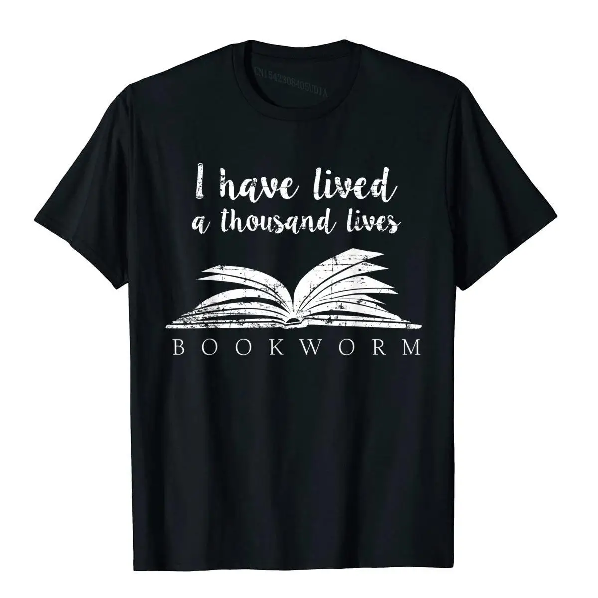 I Have Lived a Thousand Lives T-Shirt Bookworm Reading Book__A10198black