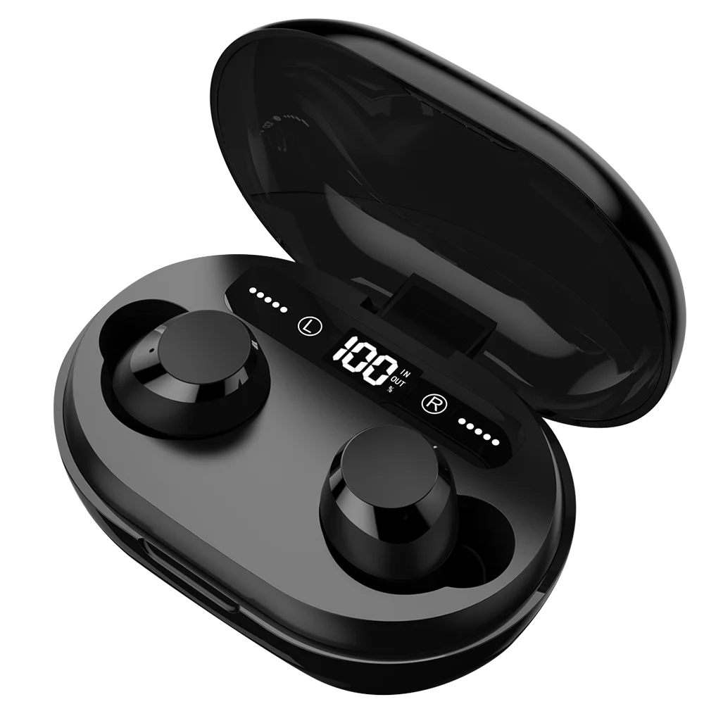 C8S TWS Bluetooth V5.0 бинауральные сенсорные наушники 6D стерео сабвуфер шумоподавление игровые Беспроводные наушники с цифровым дисплеем