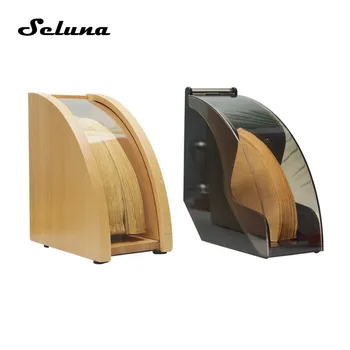 

Hand Drip Coffee Filter Paper Holder with Cover V60 Cone Filter Paper Box Storage Rack Dust Proof Countertop Dispenser Stand