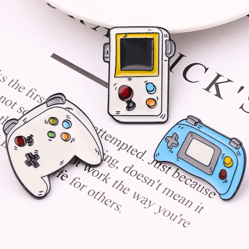 Ps4 Gamepad Switch Handle Xbox Controller Cartoon Brooch Cute Gamebox Enamel Backpack Accessories Pin Gifts For Children Aliexpress