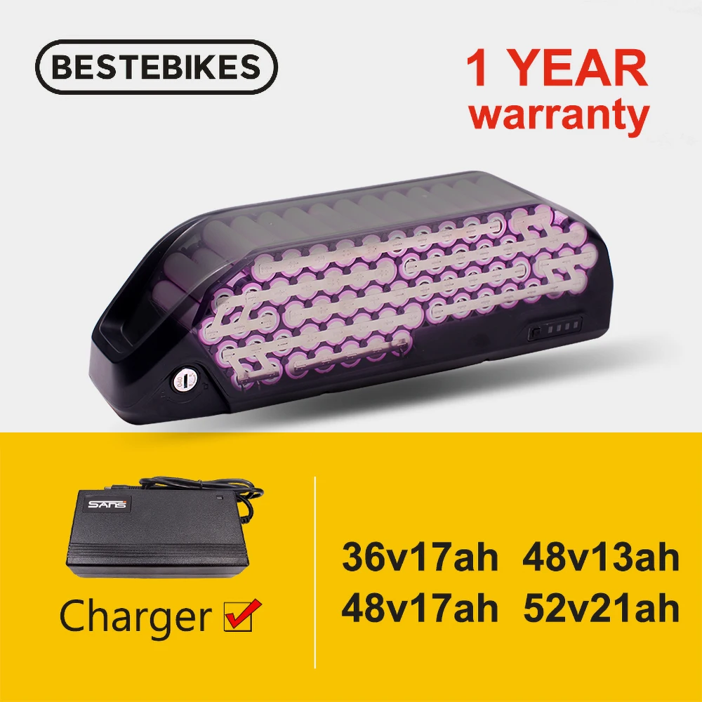 Ebike Electric Bike Battery Pack 18650 Cell 13ah 17.5ah 21ah Bms 20a