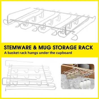 

Multifunction Iron Dishes Racks Cupboard Mug Holder Shelf Mug Hook Rack Hanger Coffee Cup Storage Holder For Kitchen Accessories