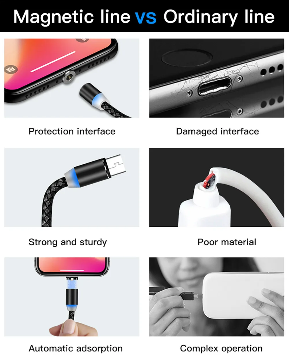 1 м Micro usb type C зарядный Магнитный USB кабель быстрое зарядное устройство для huawei p smart plus/Z honor 10i 20 y5 y6 y7 pro y9 prime