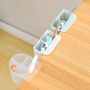 

Pen holder Student Desktop Storage Organizer Sundries Storage Box Hanging Paste Office Compartment Mini Plastic Storage Box