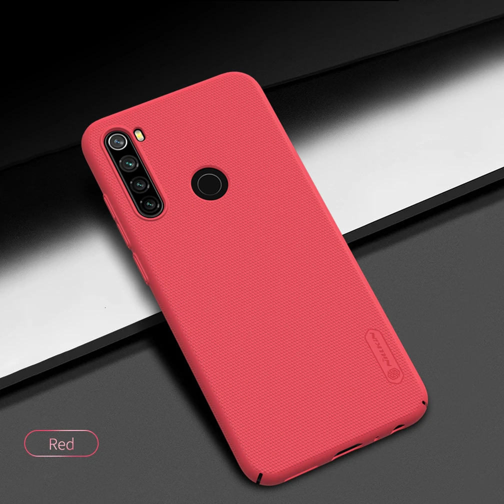 Для Xiaomi Redmi Note 8T чехол Nillkin матовый щит жесткая задняя крышка из ПК для Xiaomi Redmi Note 8T защитный чехол - Цвет: Red